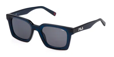 Fila Sfi897 0agq Men's Sunglasses Blue Size 51 In Black