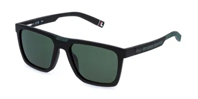 Fila Sfib05 U28z Men's Sunglasses Black Size 57