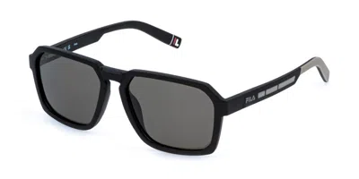 Fila Sfib26 U28z Men's Sunglasses Black Size 59 In Gray
