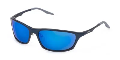 Fila Sfid68 A30b Occhiali Da Sole Blu Per Uomo In Blue