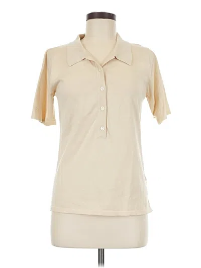 Pre-owned Fila Short Sleeve Blouse In White