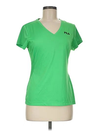 Pre-owned Fila Short Sleeve Polo Shirt In Green