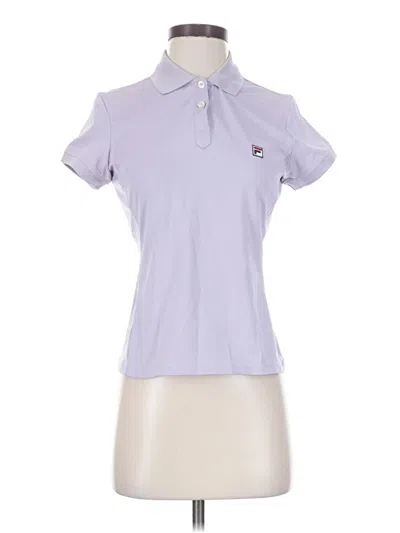 Pre-owned Fila Short Sleeve Polo Shirt In Purple