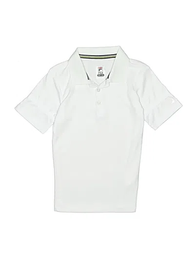 Pre-owned Fila Kids'  Short Sleeve Polo Shirt In White
