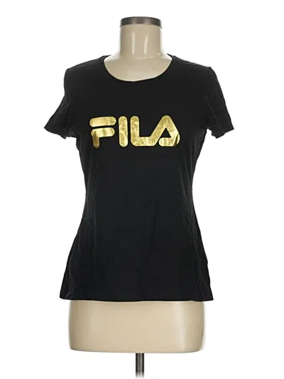 Pre-owned Fila Short Sleeve T-shirt In Black