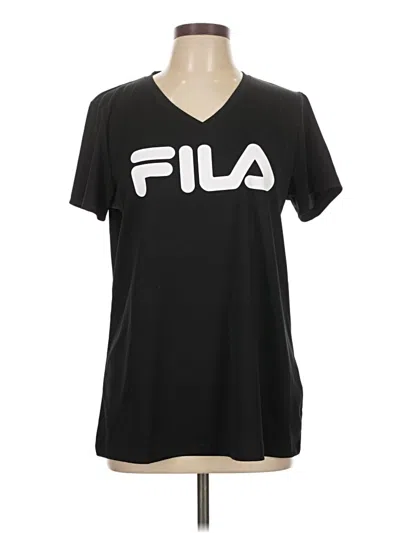 Pre-owned Fila Short Sleeve T-shirt In Black