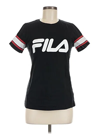 Pre-owned Fila Short Sleeve T-shirt In Black