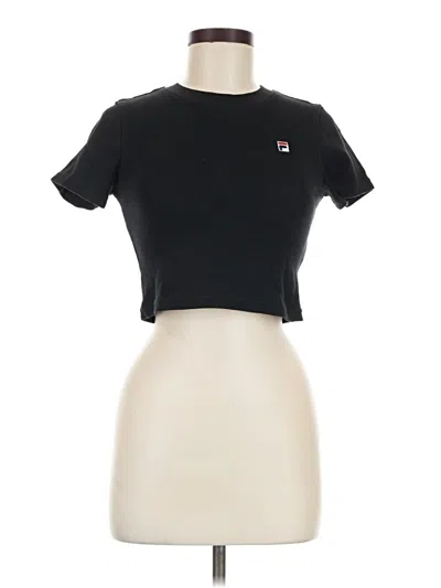 Pre-owned Fila Short Sleeve T-shirt In Black