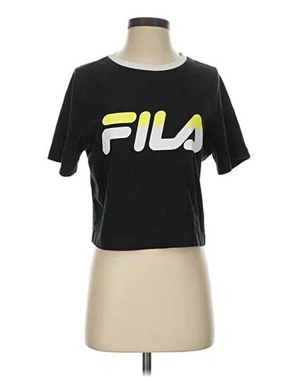 Pre-owned Fila Short Sleeve T-shirt In Black