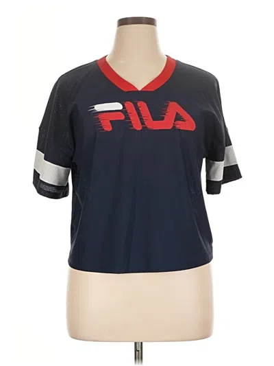 Pre-owned Fila Short Sleeve T-shirt In Blue