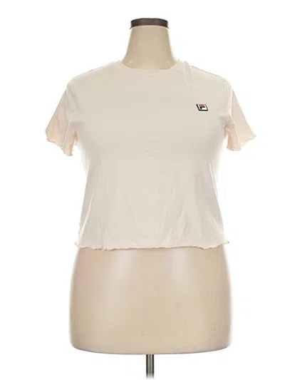 Pre-owned Fila Short Sleeve T-shirt In Ivory