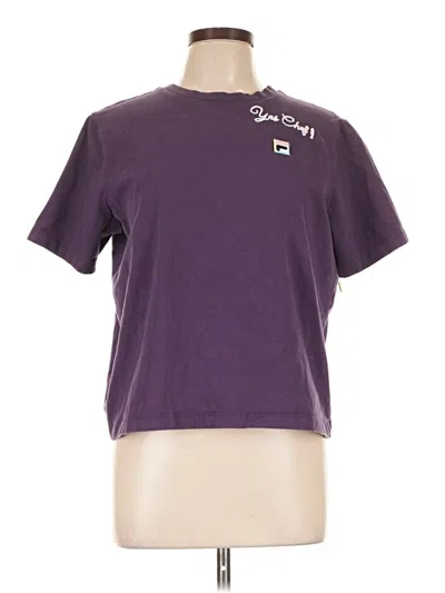 Pre-owned Fila Short Sleeve T-shirt In Purple