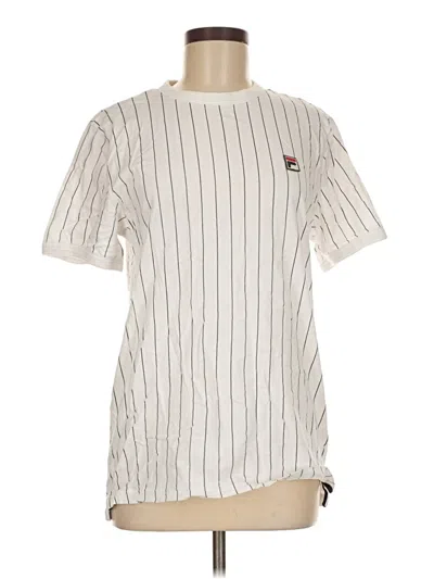 Pre-owned Fila Short Sleeve T-shirt In White