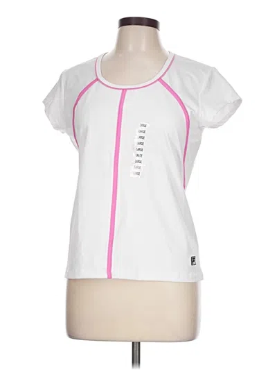 Pre-owned Fila Short Sleeve T-shirt In White