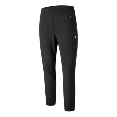 Fila Side Alphabet Zipper Pocket Sports Trousers Black
