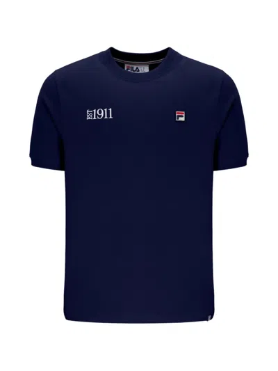 Fila Silvio Logo-patch T-shirt In Blue