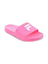 Fila Sleek Bx "pink/white" Slides In Animal Print