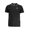 Fila Sleek Black Cotton Polo With Contrast Details
