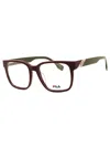 Fila Sleek Rectangular Acetate Eyeglasses For Men In Brown