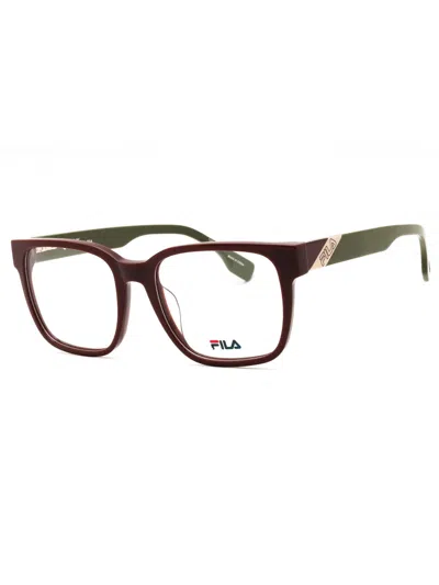 Fila Sleek Rectangular Acetate Eyeglasses For Men In Brown