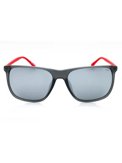 Fila Sleek Rectangular Men's Sunglasses In Gray
