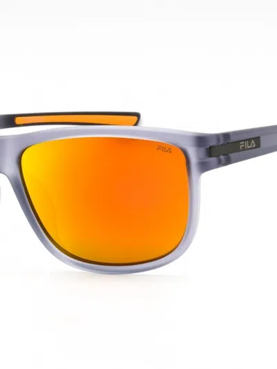Fila Sleek Rectangular Sunglasses For Men In Metallic