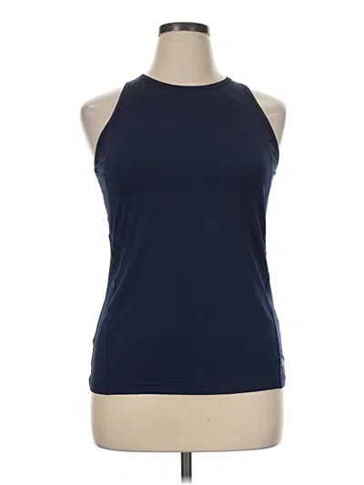 Pre-owned Fila Sleeveless Top Blue Halter Neckline Tops