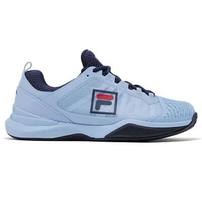 Pre-owned Fila Men's Speedserve Energized Sneaker Blue/ Navy/ Red - 1tm01869-431, In Fnvy