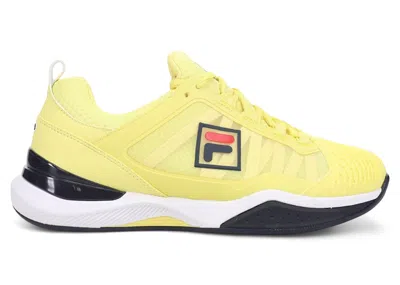 Pre-owned Fila Speedserve Energized Navy Red (women's) Sneakers In Yellow/ Navy Blue/ Red