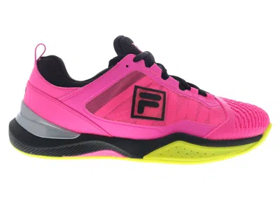 Pre-owned Fila Speedserve Energized (women's) Sneakers In Pink/yellow/black