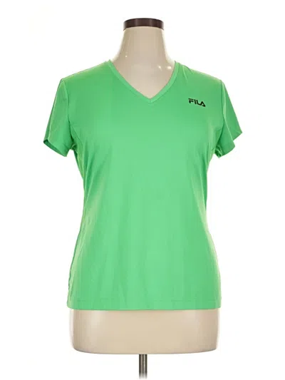 Pre-owned Fila Sport Active T-shirt In Green