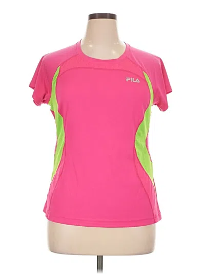 Pre-owned Fila Sport Active T-shirt In Pink