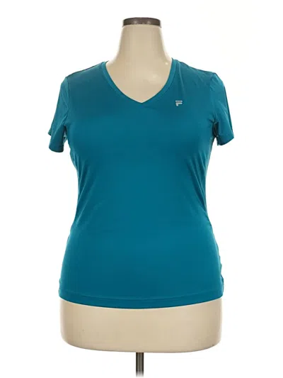 Pre-owned Fila Sport Active T-shirt In Teal