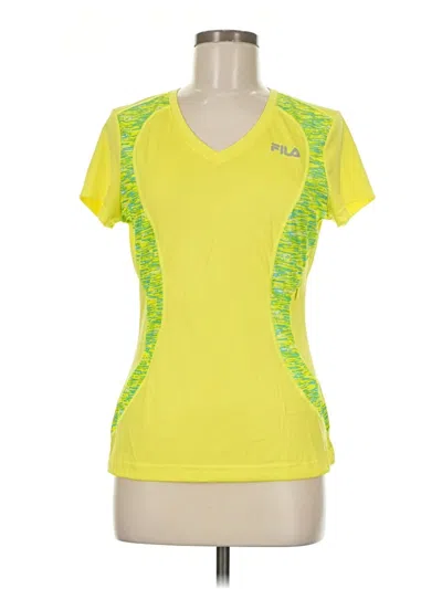 Pre-owned Fila Sport Active T-shirt In Yellow