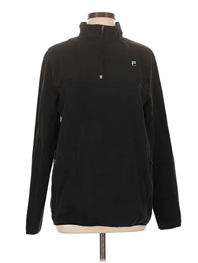 Pre-owned Fila Sport Fleece Jacket In Black