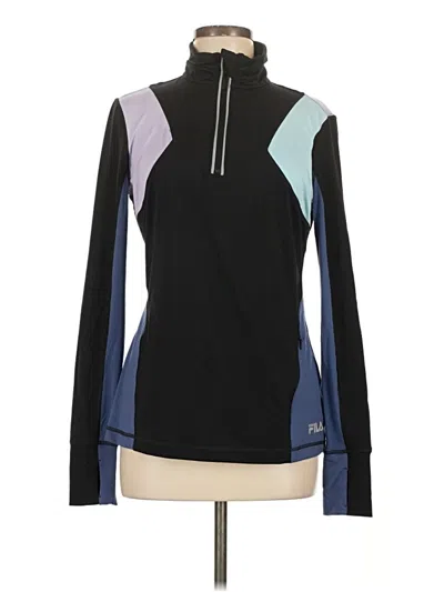 Pre-owned Fila Sport Fleece Jacket In Black