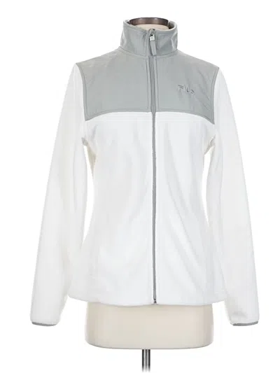 Pre-owned Fila Sport Fleece Jacket In White