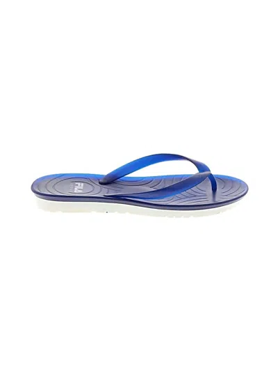 Pre-owned Fila Sport Flip Flops In Blue