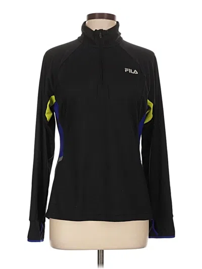 Pre-owned Fila Sport Long Sleeve Polo Shirt In Black