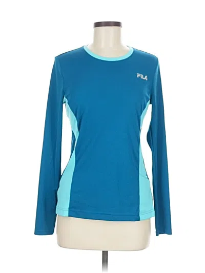 Pre-owned Fila Sport Long Sleeve T-shirt In Blue