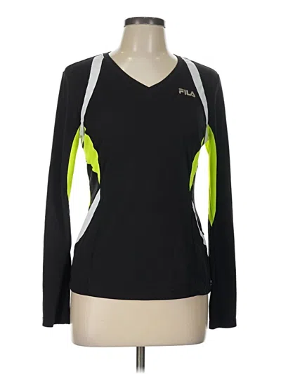 Pre-owned Fila Sport Long Sleeve T-shirt In Black