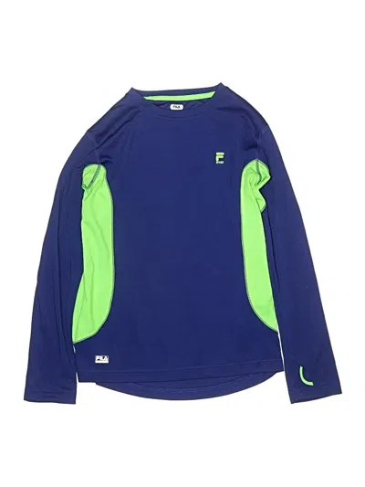 Pre-owned Fila Sport Kids' Long Sleeve T-shirt In Blue