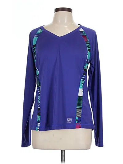 Pre-owned Fila Sport Long Sleeve T-shirt In Blue