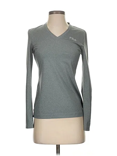 Pre-owned Fila Sport Long Sleeve T-shirt In Gray