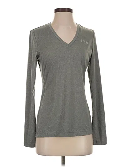 Pre-owned Fila Sport Long Sleeve T-shirt In Gray