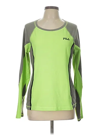 Pre-owned Fila Sport Long Sleeve T-shirt In Green