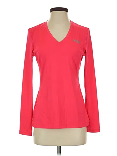 Pre-owned Fila Sport Long Sleeve T-shirt In Red