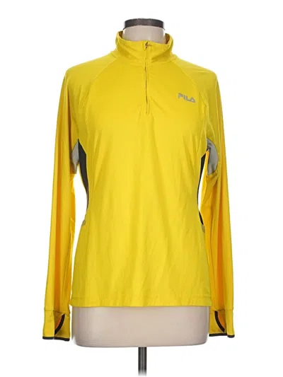 Pre-owned Fila Sport Long Sleeve T-shirt In Yellow