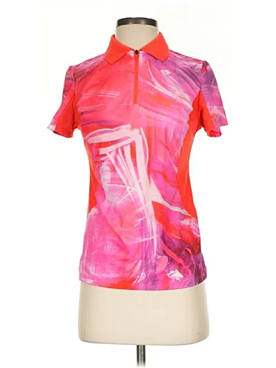 Pre-owned Fila Sport Short Sleeve Blouse In Pink
