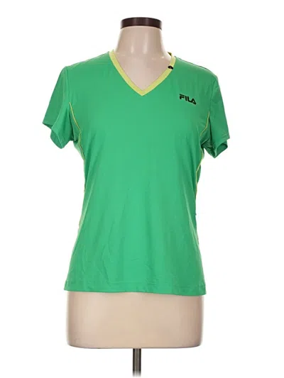 Pre-owned Fila Sport Short Sleeve Polo Shirt In Green